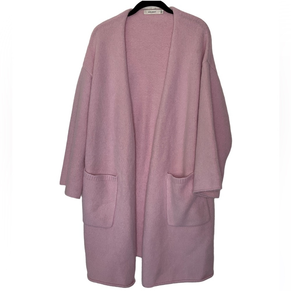 Moussy Pink Open Front Cardigan One Size